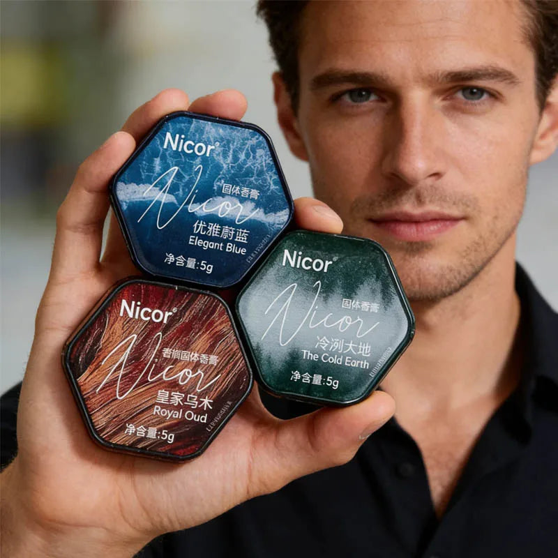 Nicor Solid Cologne Balm Long Lasting Portable Men Fragrance Perfume - 1