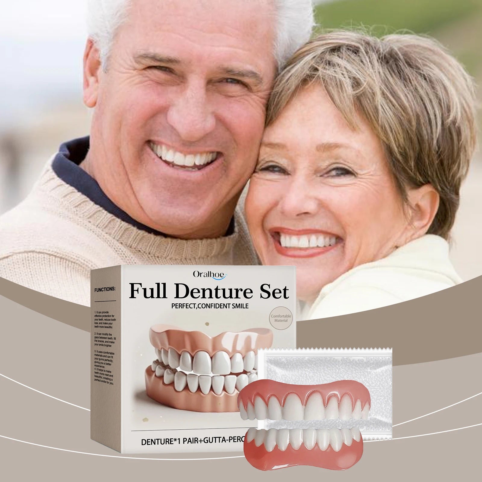 Temporary Silicone Denture Set for Smile Restoration - 2