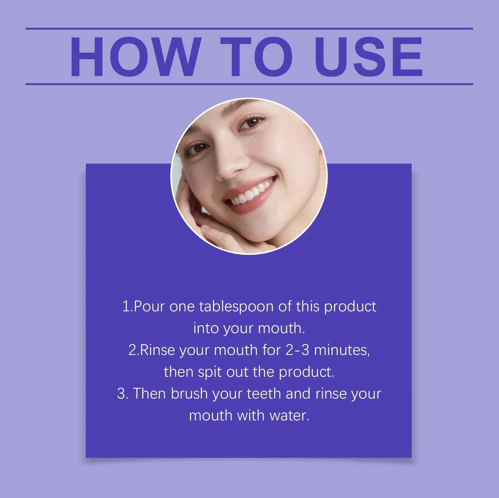 Portable Purple Mouthwash Sachets for Fresh Breath