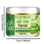 YUITIKUE Aloe Vera Facial Hair Removal Cream Gentle Smooth Skin 60g