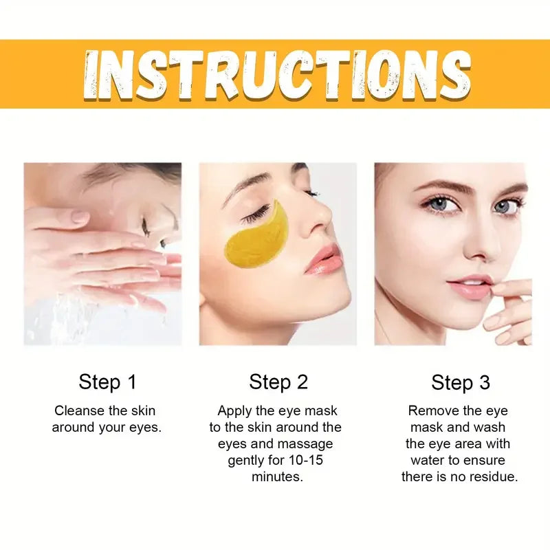 Turmeric Vitamin C Eye Mask Dark Circle Remover and Anti Wrinkle Patches