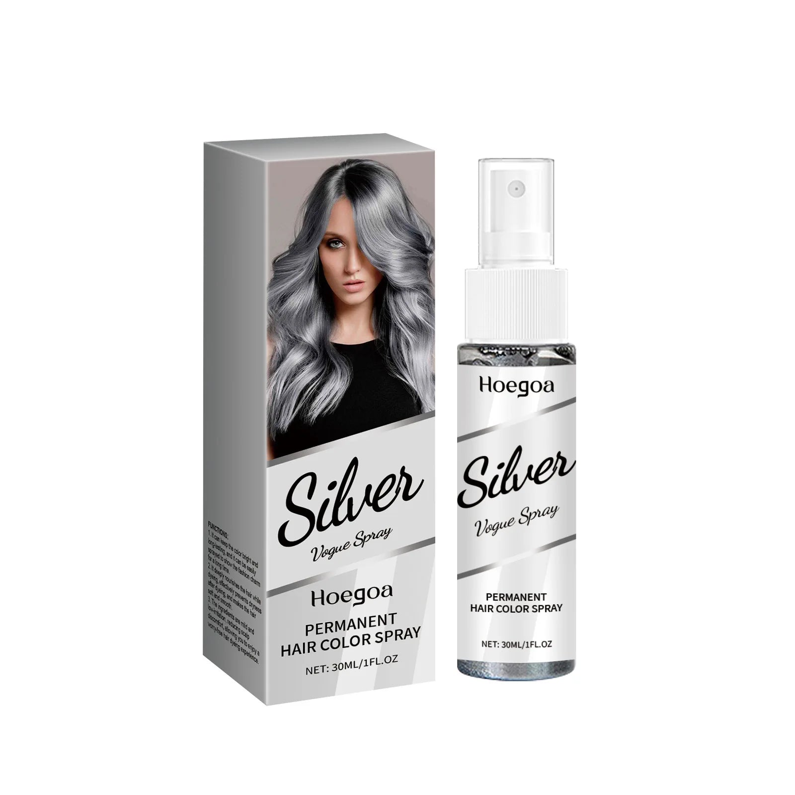 30ml Temporary Silver Hair Color Spray Washable Tint - 18
