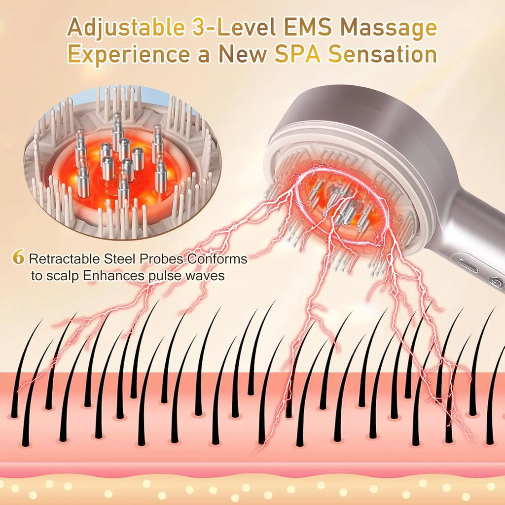 Electric Scalp Massager and Hair Growth Serum Applicator
