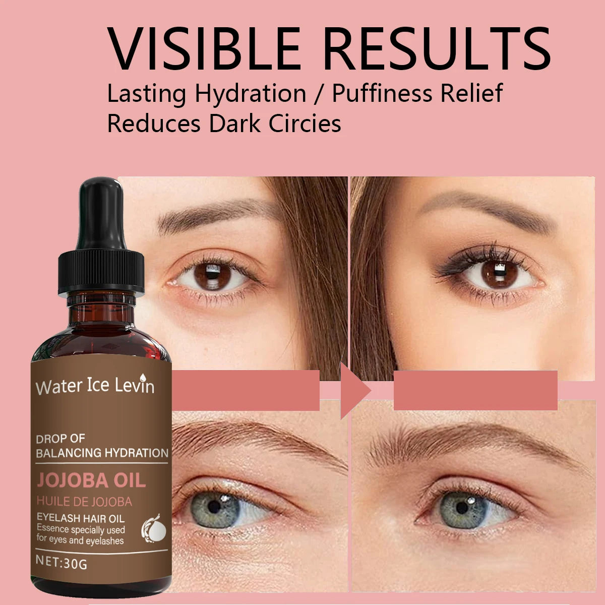 Water Ice Levin Jojoba Eyelash Growth Oil Retinol Eye Serum 30g - 1