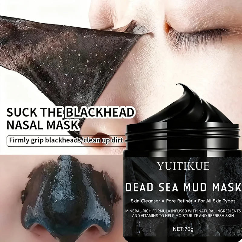 YUITIKUE Bamboo Charcoal Mask 70g Blackhead Remover Pore Cleanser - 6