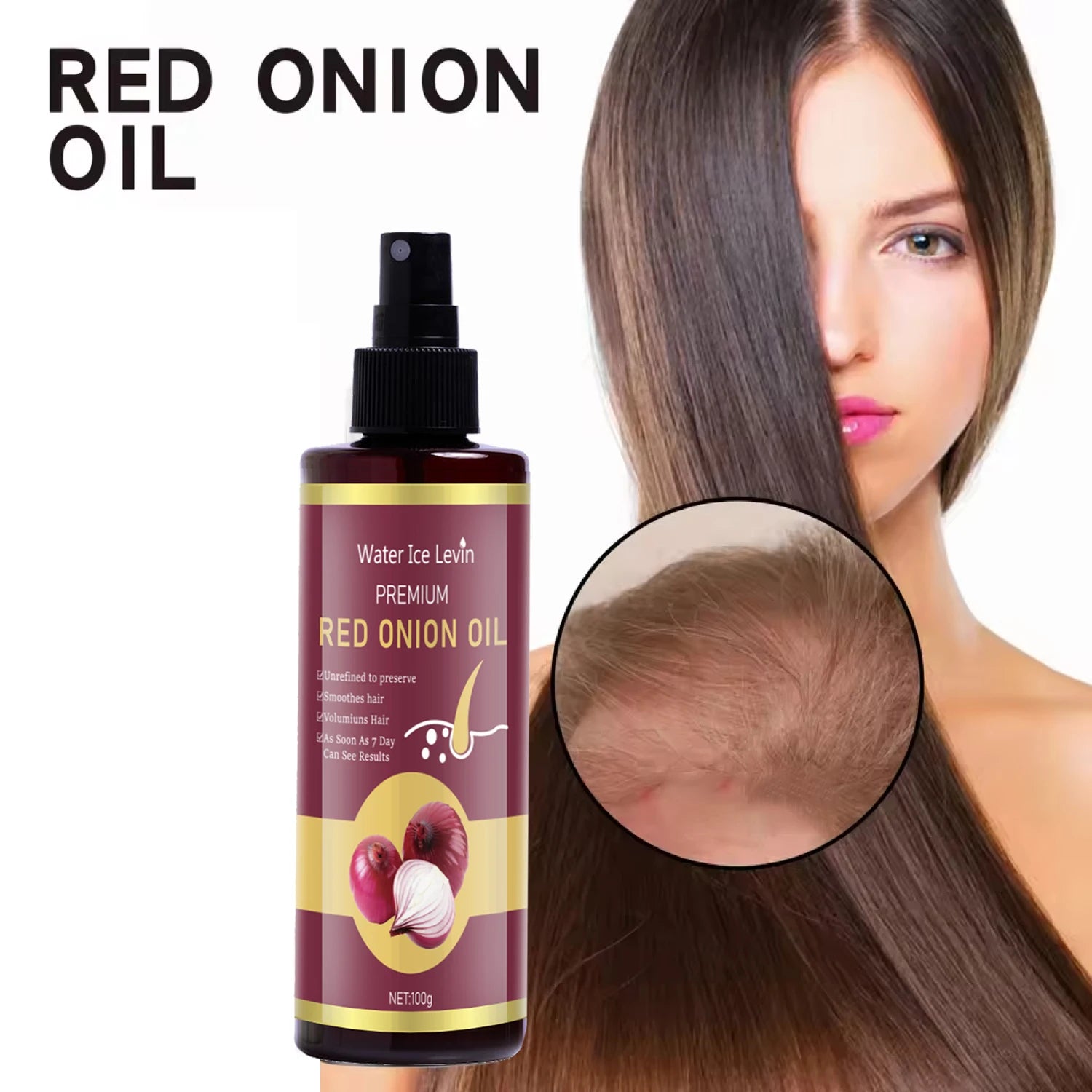 Red Onion Hair Oil Moisturizing and Hydrating Hair Care Essence 100g - 1