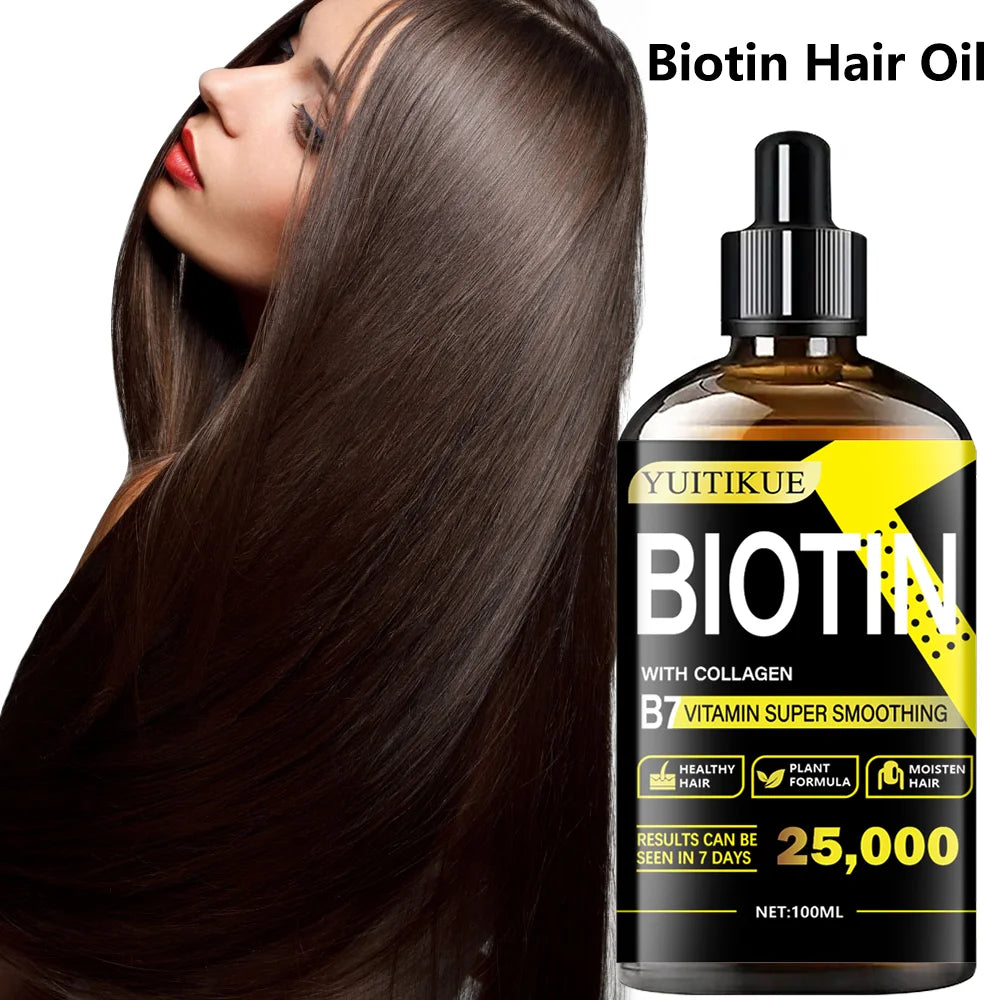 Biotin Hair Oil with Collagen 100ml Vitamin B7 Moisturizing Treatment - 10