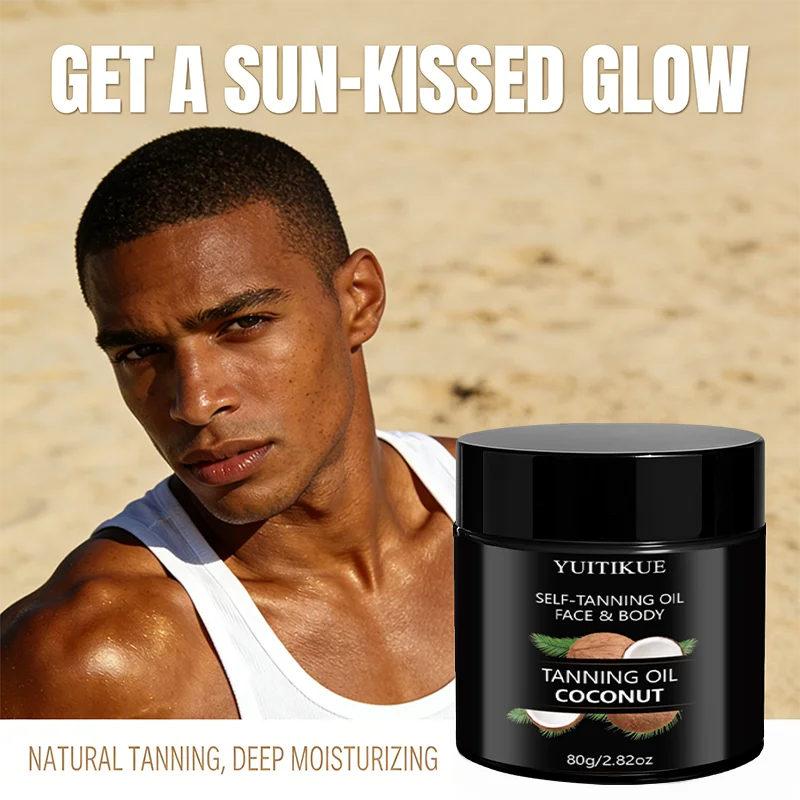 Yuitikue Coconut Self Tanning Oil Face and Body Bronzer Glow