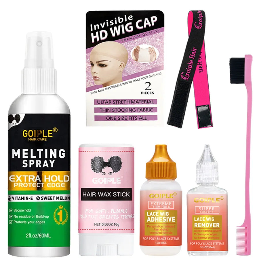 Goiple Lace Wig Melting Spray Kit Frontal Adhesive and Styling Tools