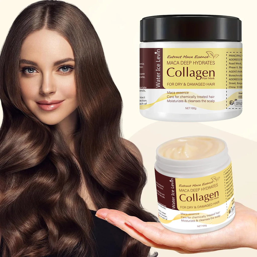 Water Ice Levin Collagen Hair Mask Deep Hydrating Repair Treatment 100g