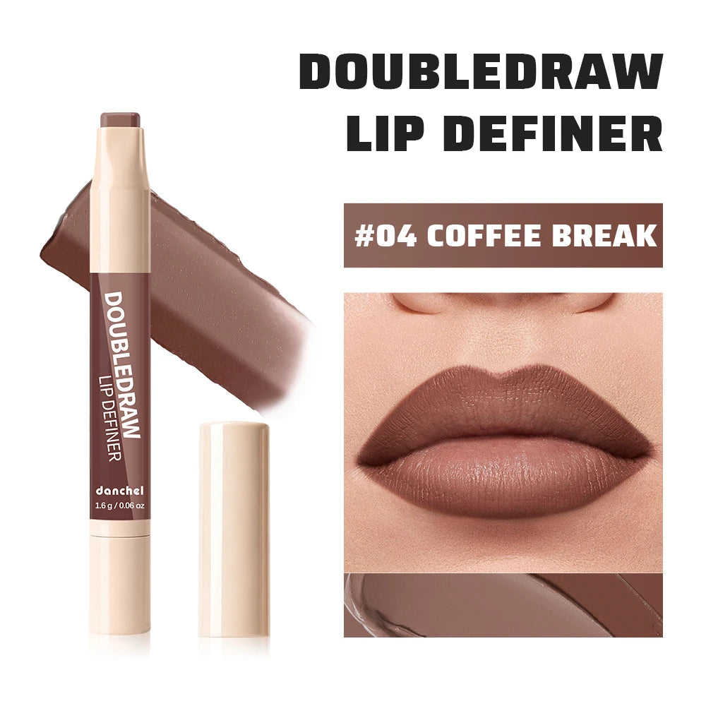 2-in-1 Lip Liner and Matte Lipstick for Long-Lasting Wear - 20