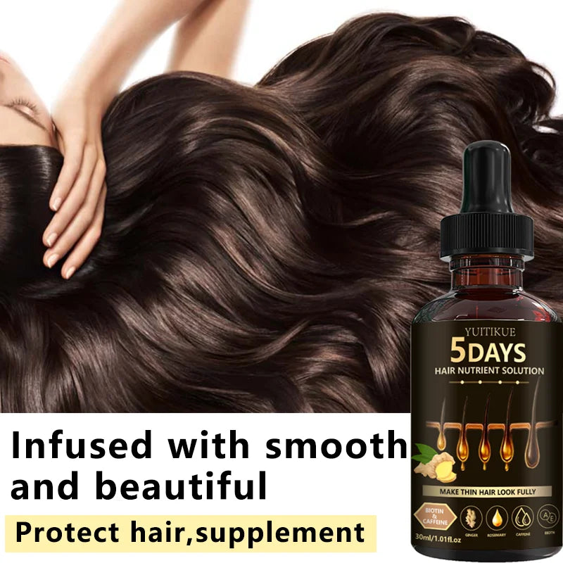 YUITIKUE Hair Nutrient Serum 30ml Ginger Biotin Rosemary Caffeine - 11