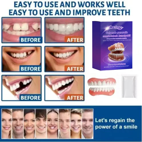 Comfortable Snap-On Silicone Dentures for Natural Smile - 2