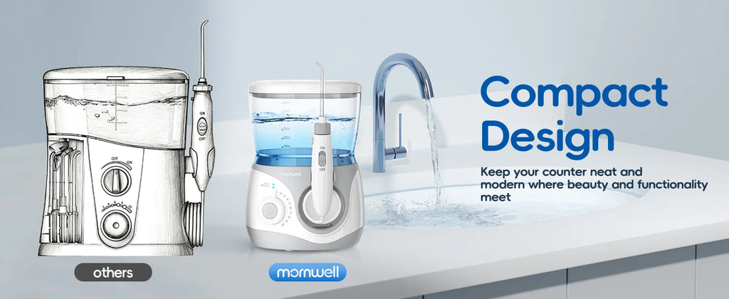 Electric Water Flosser for Teeth with 8 Nozzles and 10 Pressure Settings
