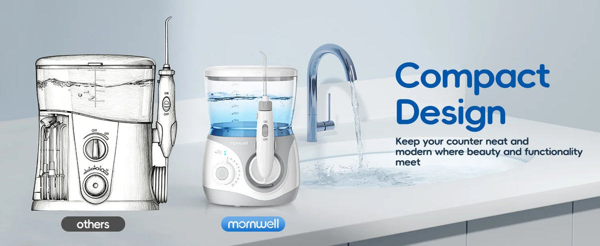 Electric Water Flosser for Teeth with 8 Nozzles and 10 Pressure Settings