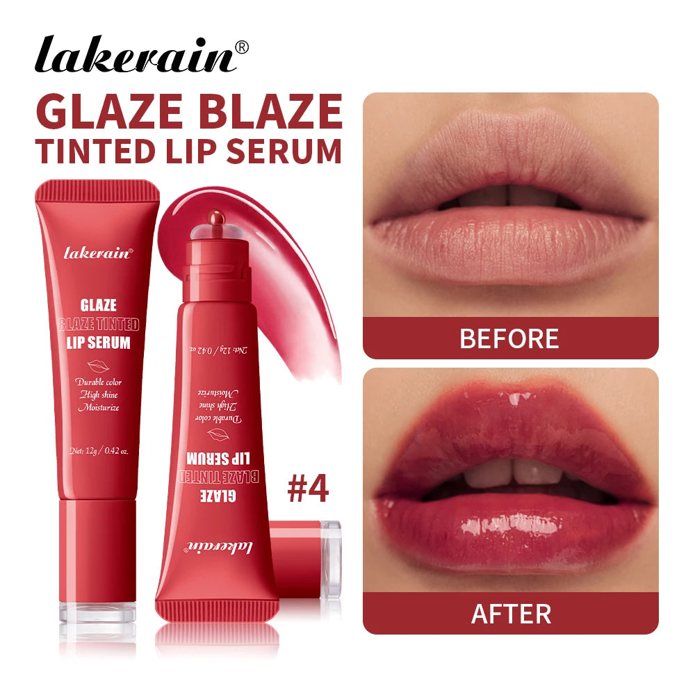 Hydrating Tinted Lip Gloss Serum for Shiny Plump Lips