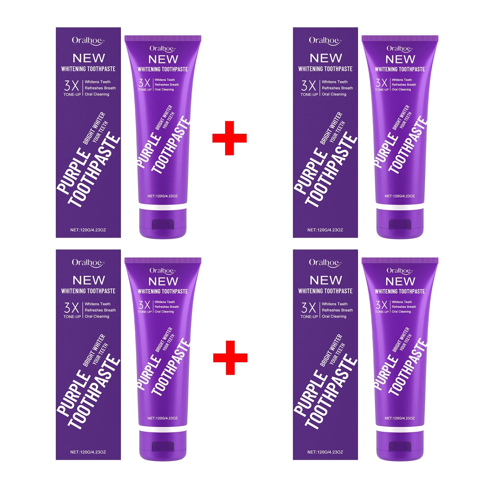 Purple Teeth Whitening Toothpaste for Stain Removal - 14
