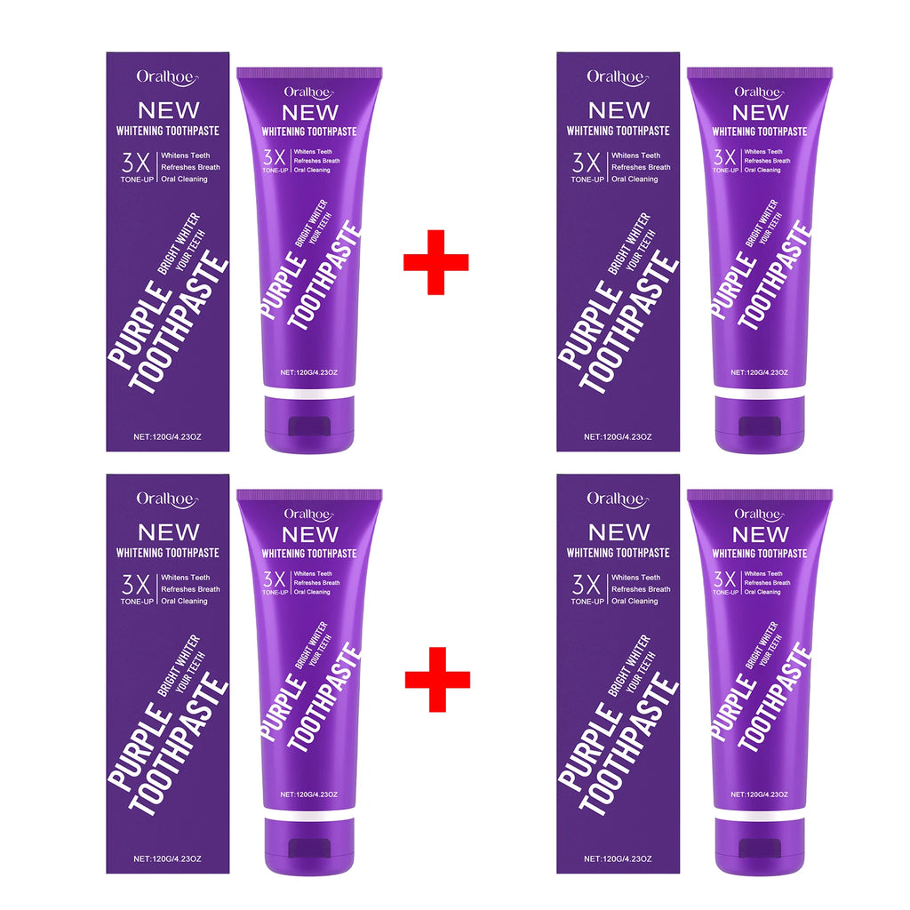 Purple Teeth Whitening Toothpaste for Stain Removal