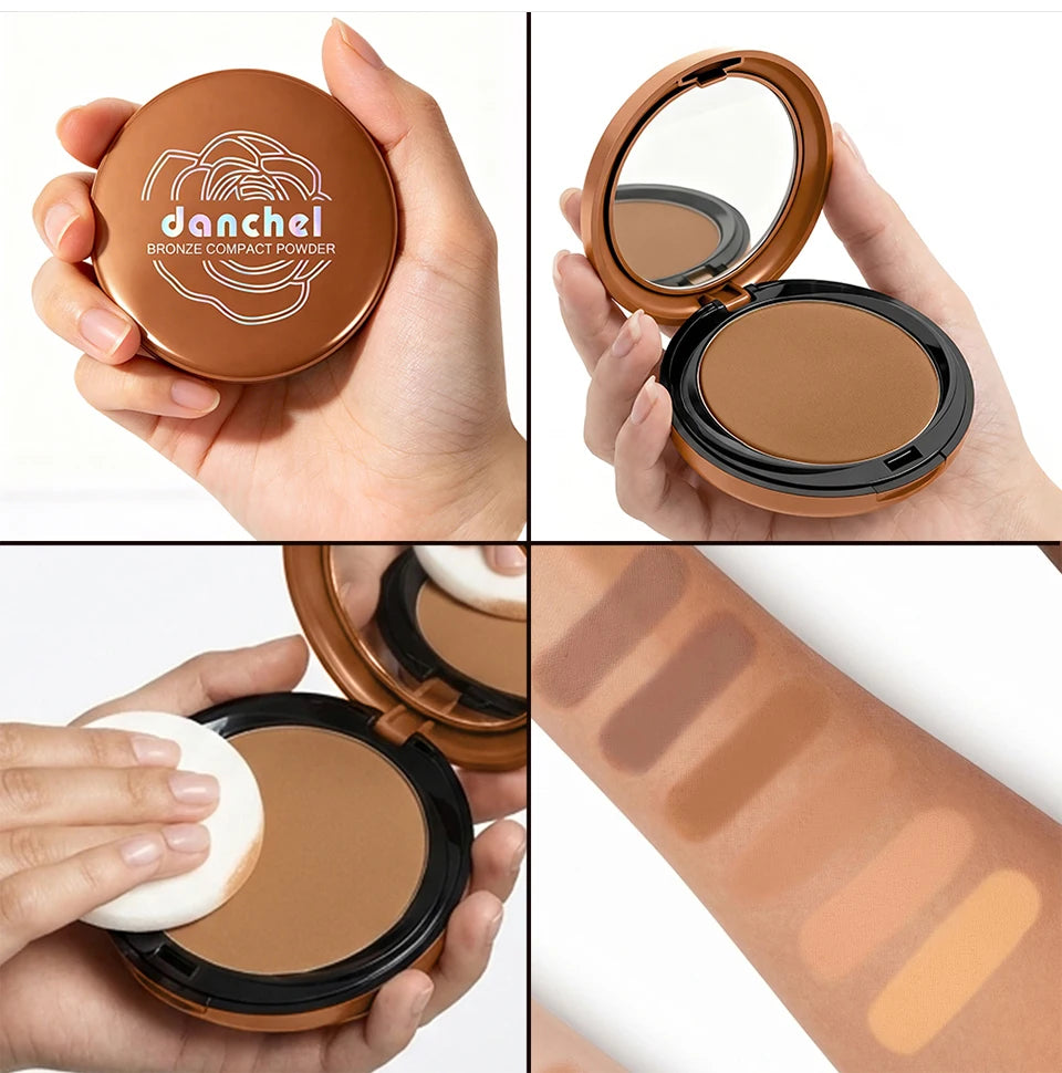 Matte Bronze Pressed Powder for Natural Sun-Kissed Look - 17