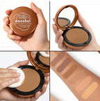 Matte Bronze Pressed Powder for Facial Contouring