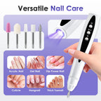 2-in-1 Portable Electric Nail Drill with Built-in UV Lamp