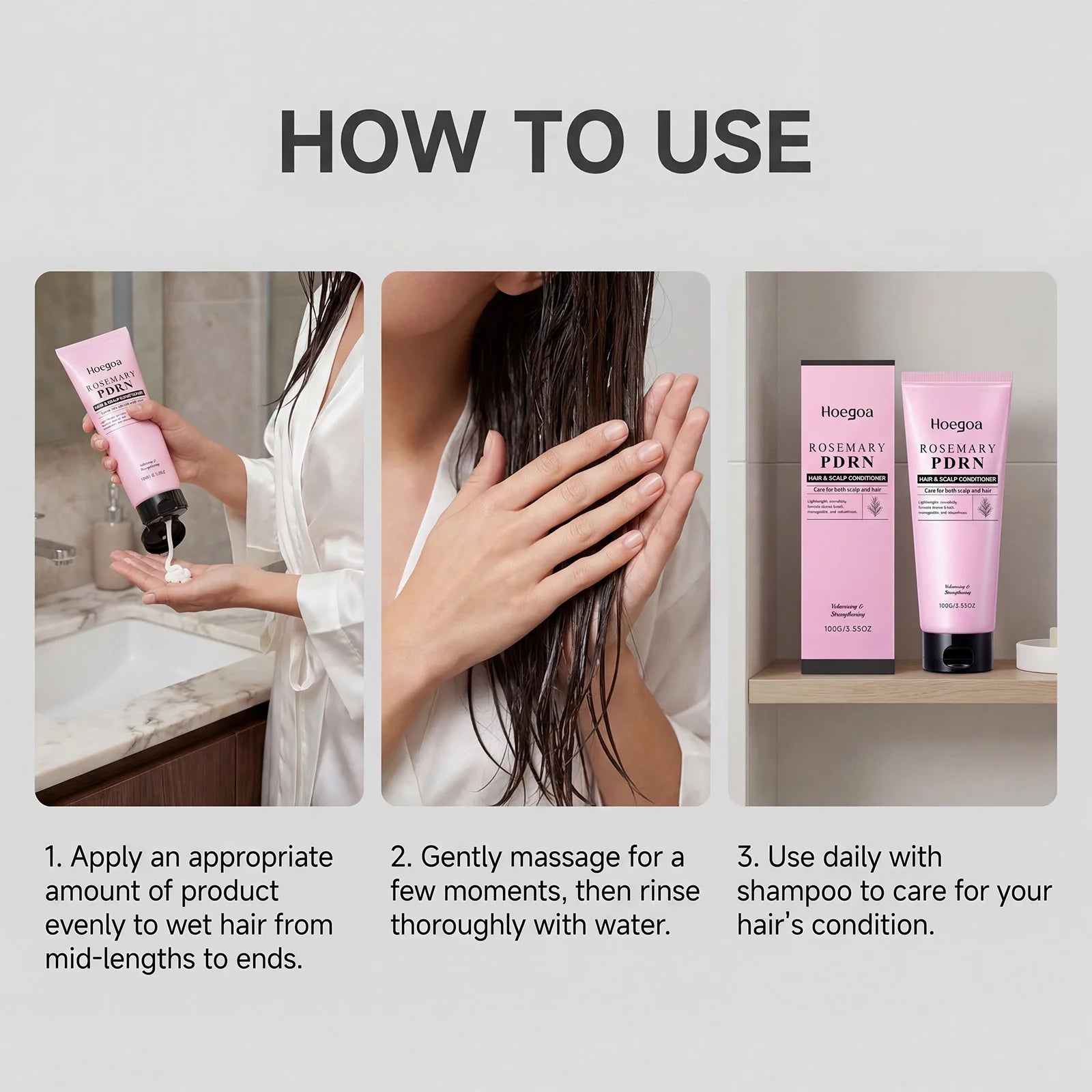 Rosemary PDRN Hair Thickening Shampoo and Conditioner Set