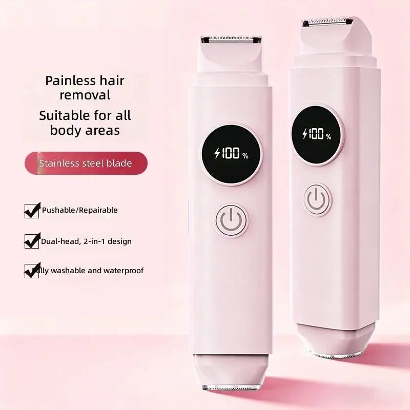 2-in-1 Painless Electric Hair Trimmer for Face and Body