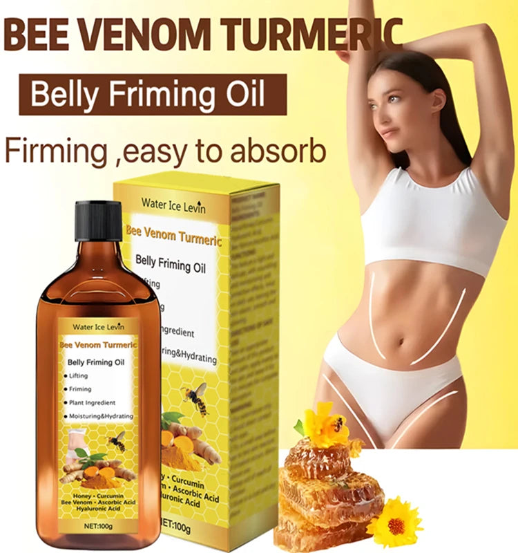 Bee Venom Turmeric Belly Firming Oil Moisturizing Body Massage Treatment
