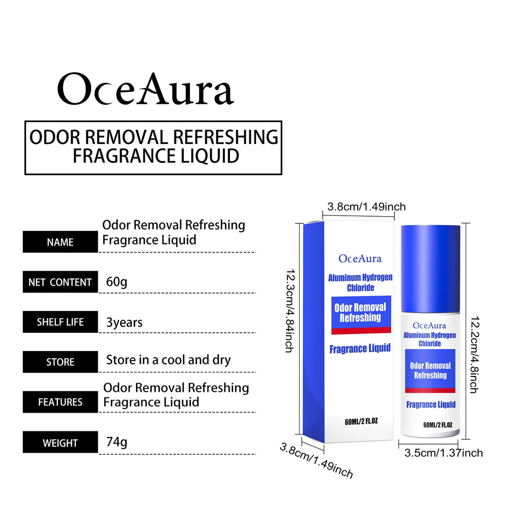 Underarm Fresh Fragrance Spray Deodorant and Odor Eliminator 60ml