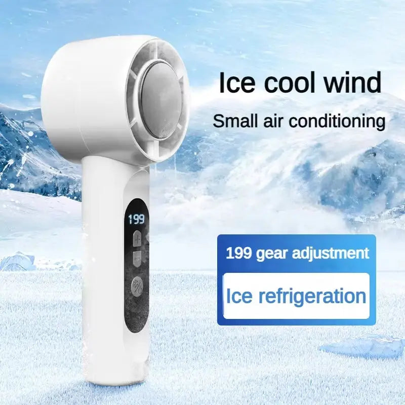 Rechargeable Ice Cooling Handheld Fan for Travel - 2