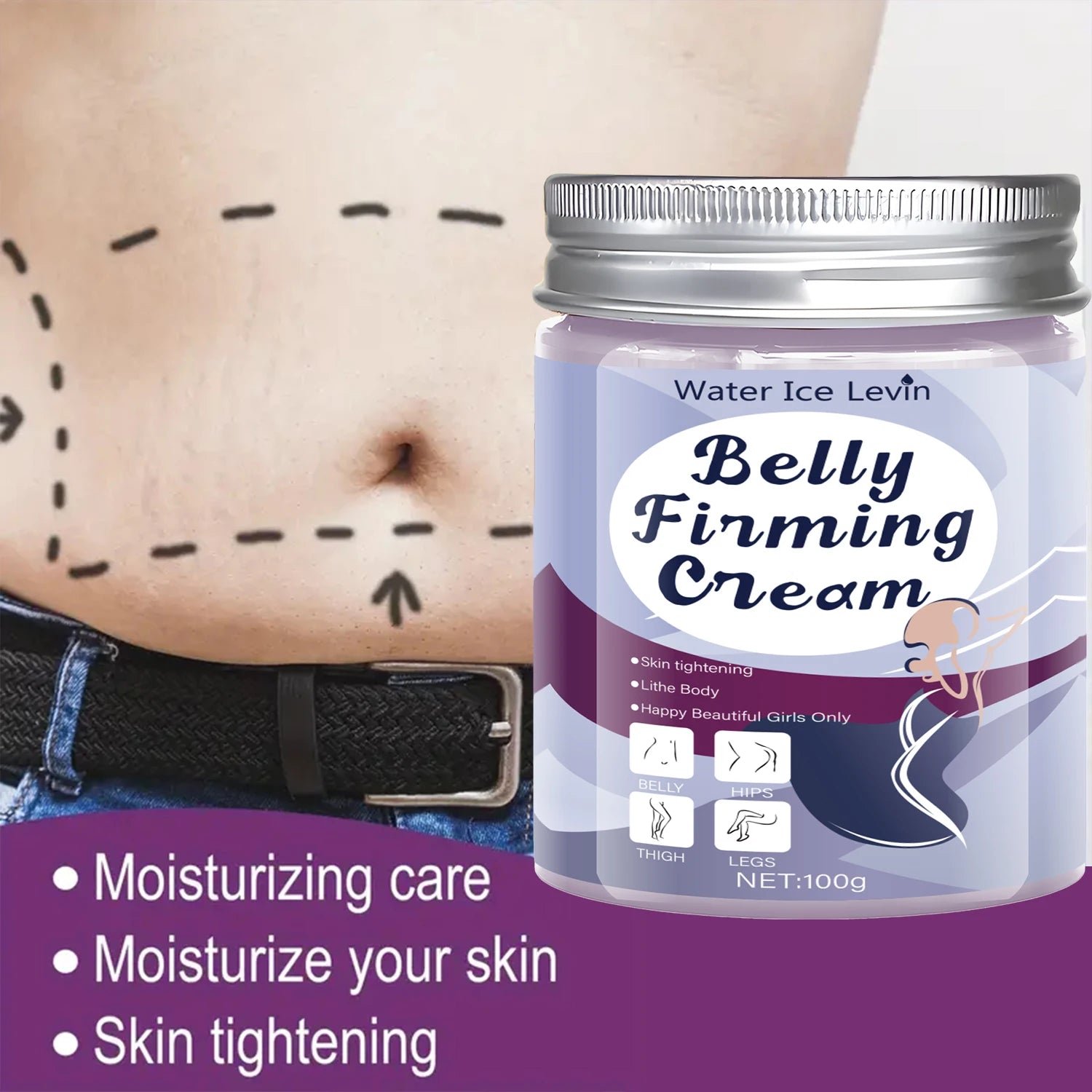 Belly Firming Cream Skin Tightening Body Lotion for Abdomen and Thighs - 9