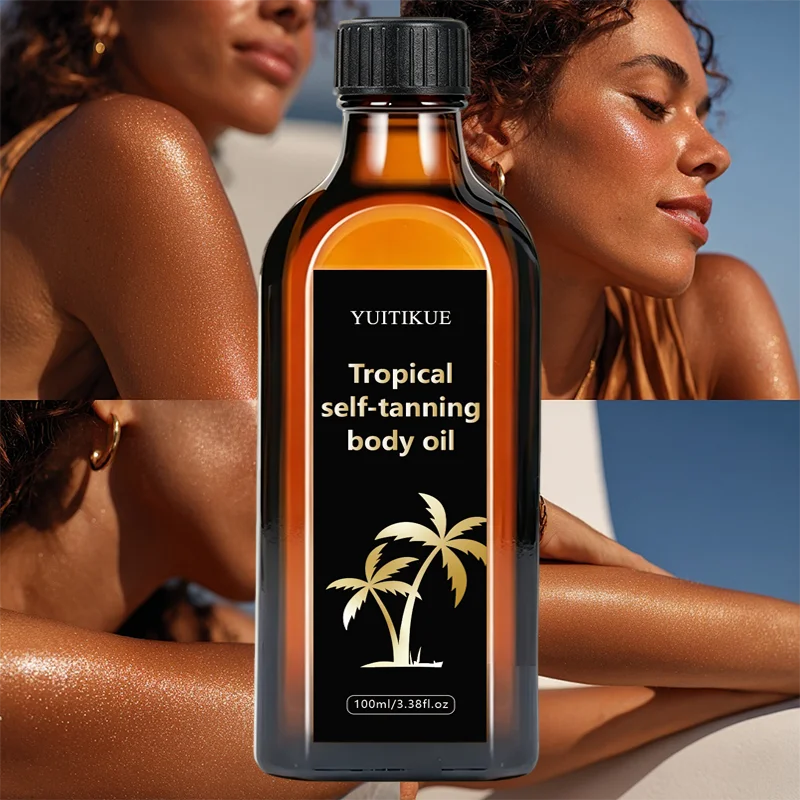 YUITIKUE Tropical Self Tanning Body Oil Natural Bronze Glow 100ml