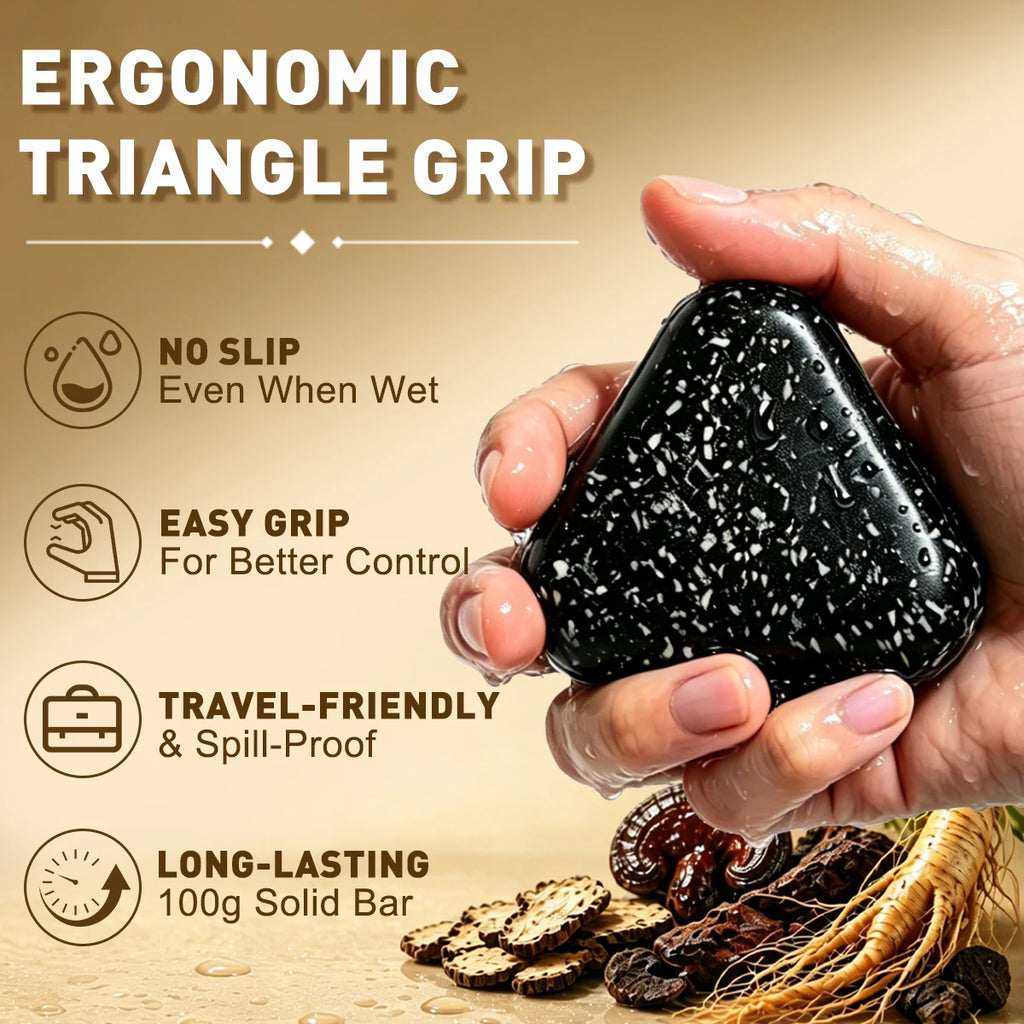 Natural Black Shampoo Bar Herbal Gray Hair Coverage Soap