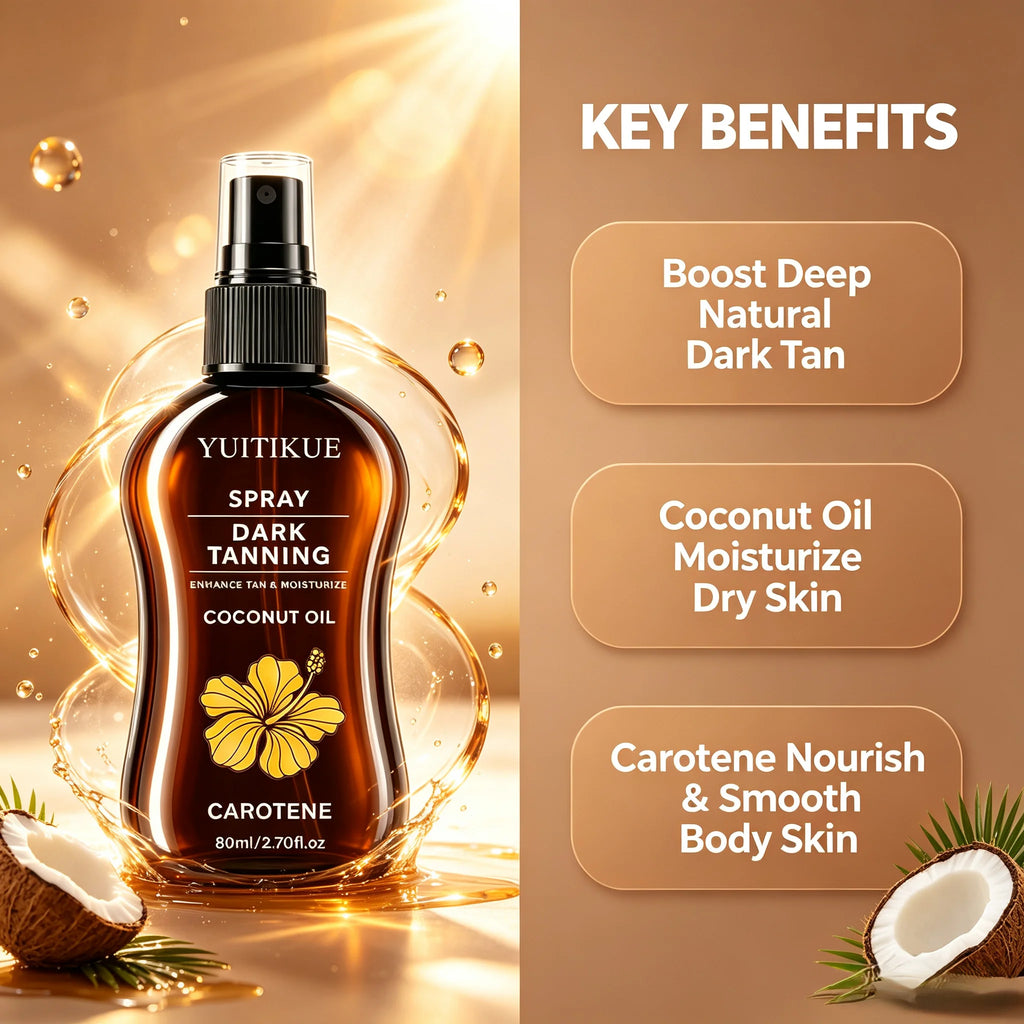 Coconut Oil Dark Tanning Spray With Carotene Moisturizing Sun Tan Oil