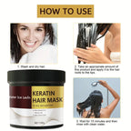 Keratin Hair Mask Deep Repair Conditioner for Dry and Damaged Hair 100g
