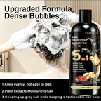 5-in-1 Plant Based Hair Coloring Shampoo Gray Hair Coverage 100ml