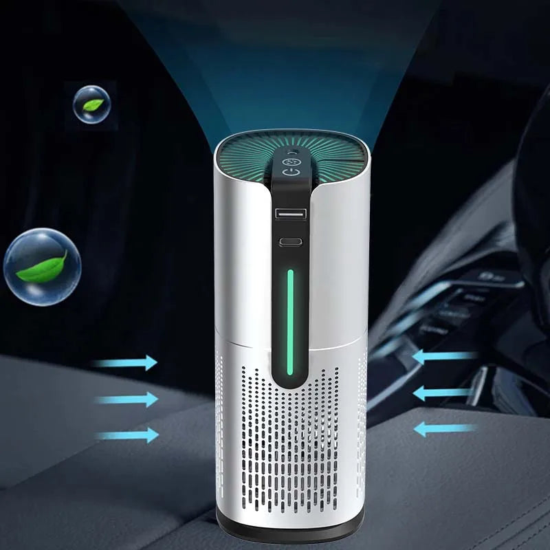 Portable Car Air Purifier Ionizer and HEPA Smoke Filter - 7