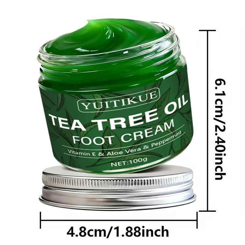 YUITIKUE Tea Tree Oil Foot Cream 100g Moisturizing Repair Lotion