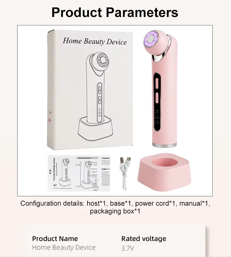 3-in-1 LED Photon Eye Facial Massager for Dark Circles and Puffiness
