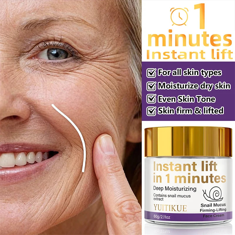 Snail Mucin Firming Face Cream Anti Aging Moisturizer and Lifting Gel - 6