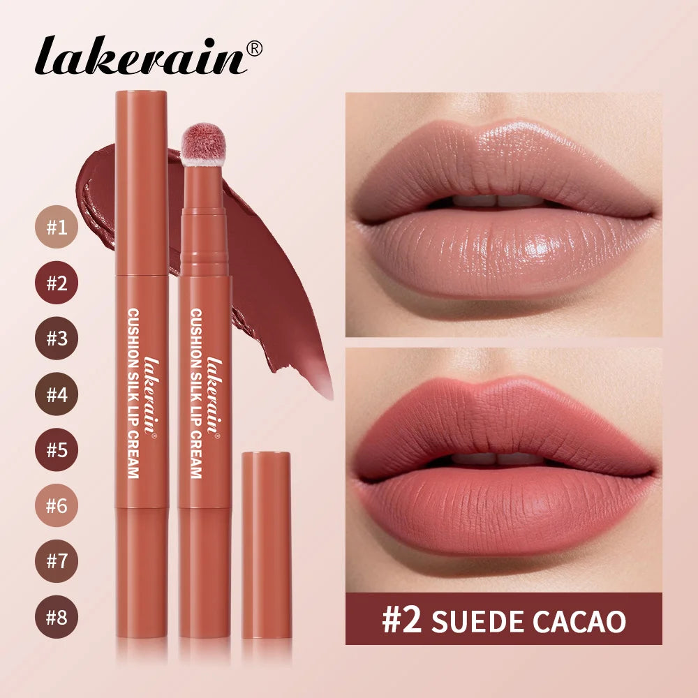 2-in-1 Velvet Lip Cream and Blush with Cushion Applicator - 2