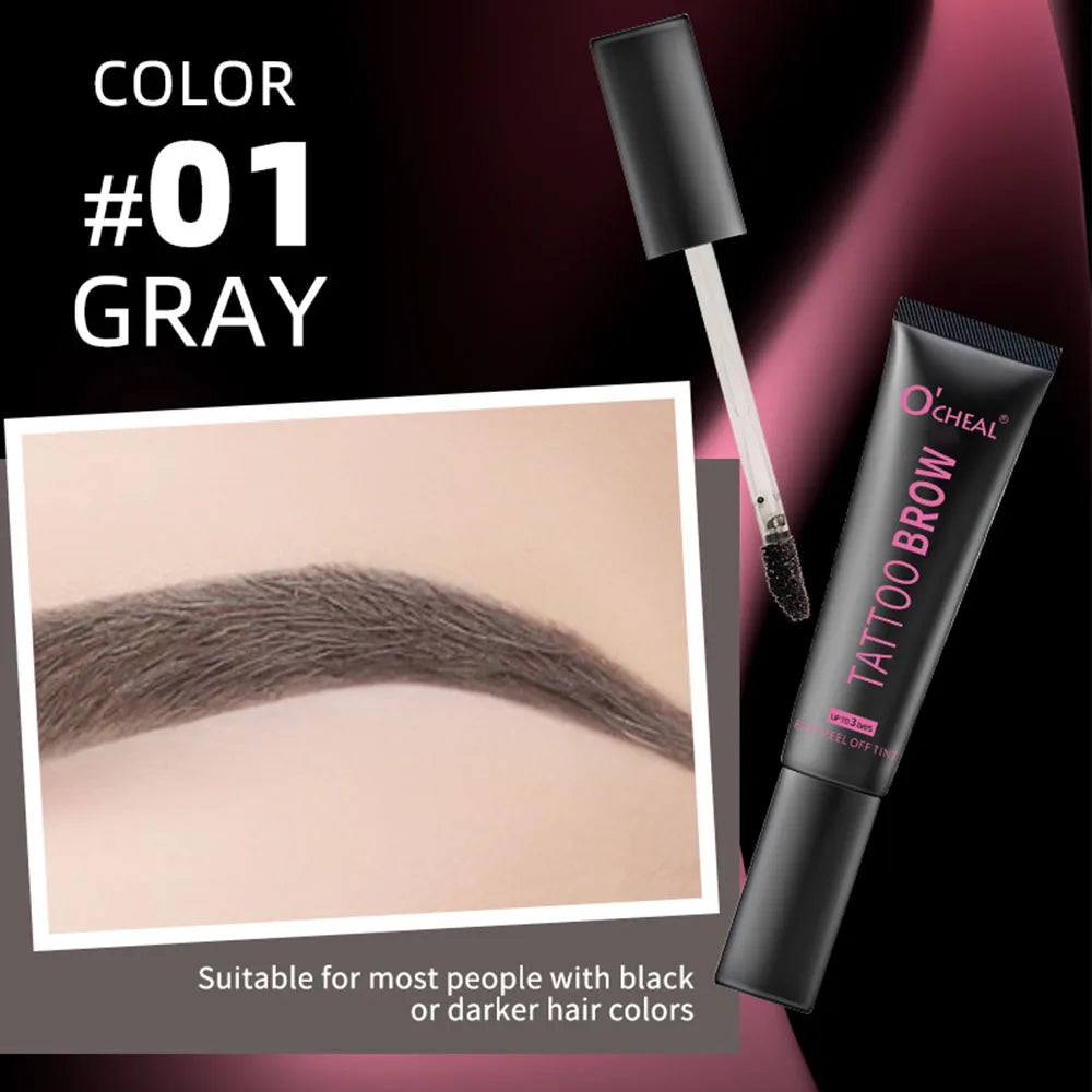 OCHEAL Waterproof Tattoo Eyebrow Gel Long Lasting Peel Off Brow Tint - 23