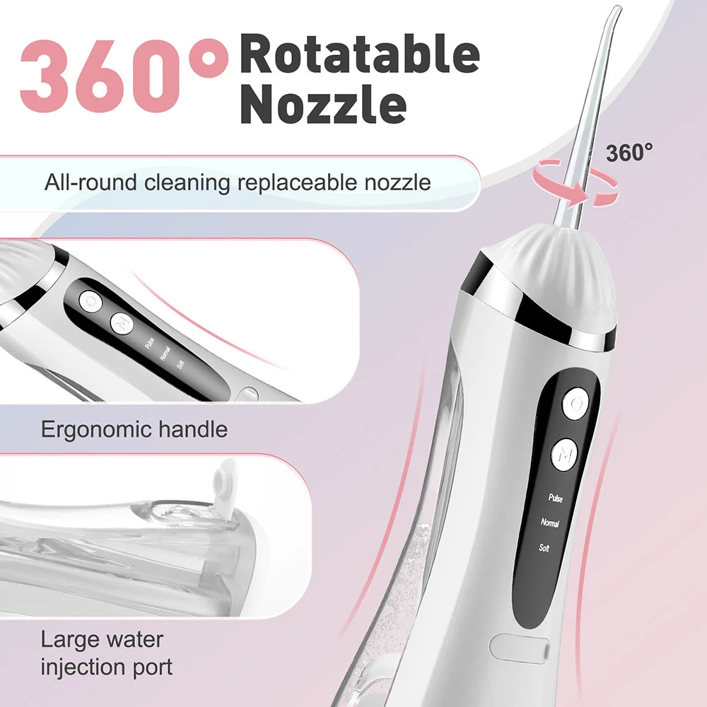 Portable Rechargeable Oral Irrigator Water Flosser for Teeth - 5