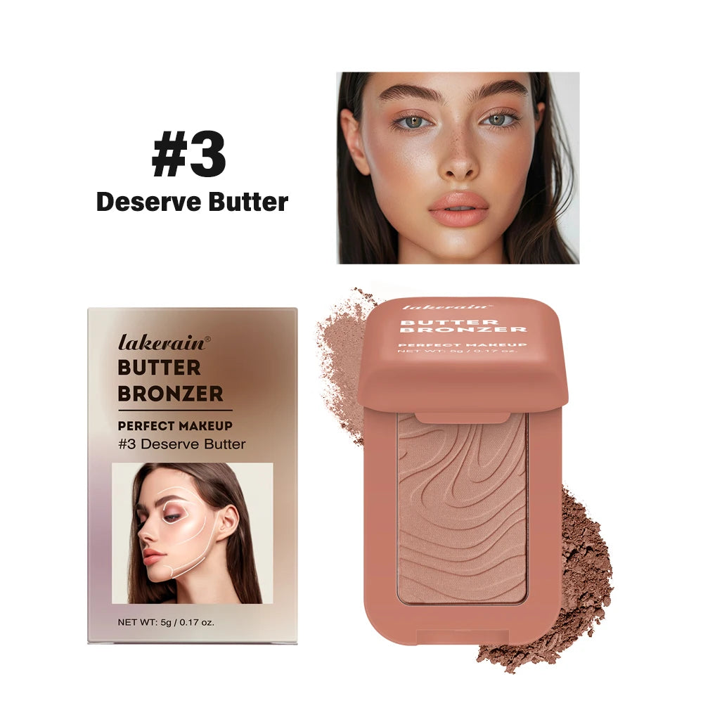 Soft Matte Butter Bronzer Powder for Face Contouring - 34