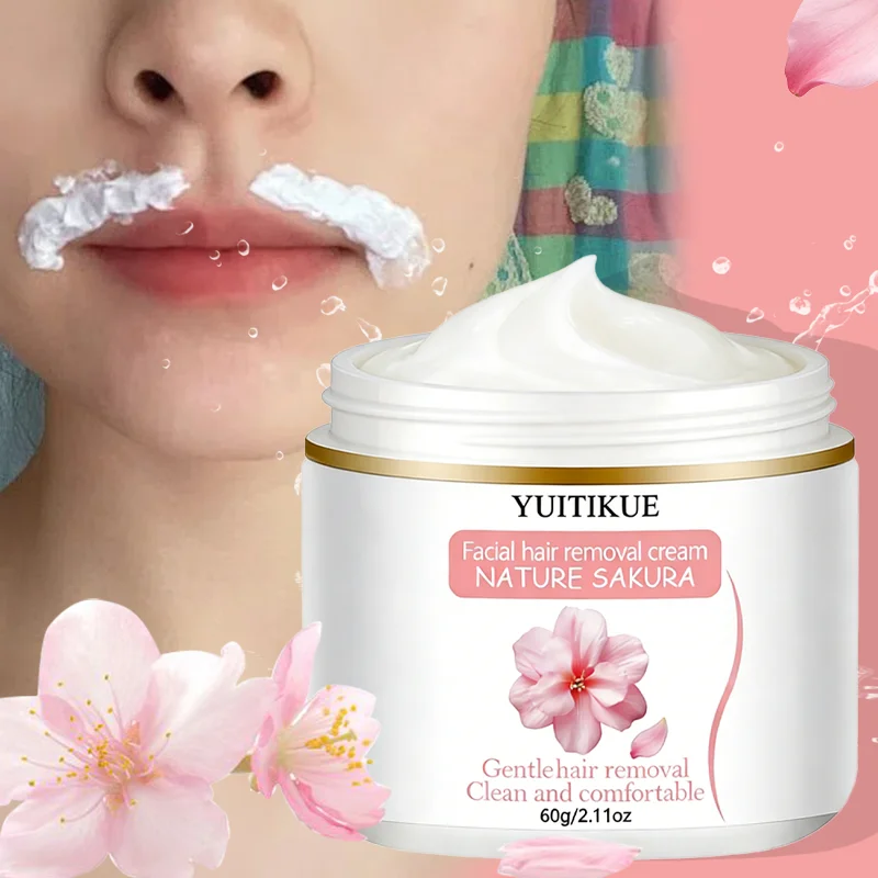 Yuitikue Sakura Facial Hair Removal Cream Gentle Face Hair Remover 60g
