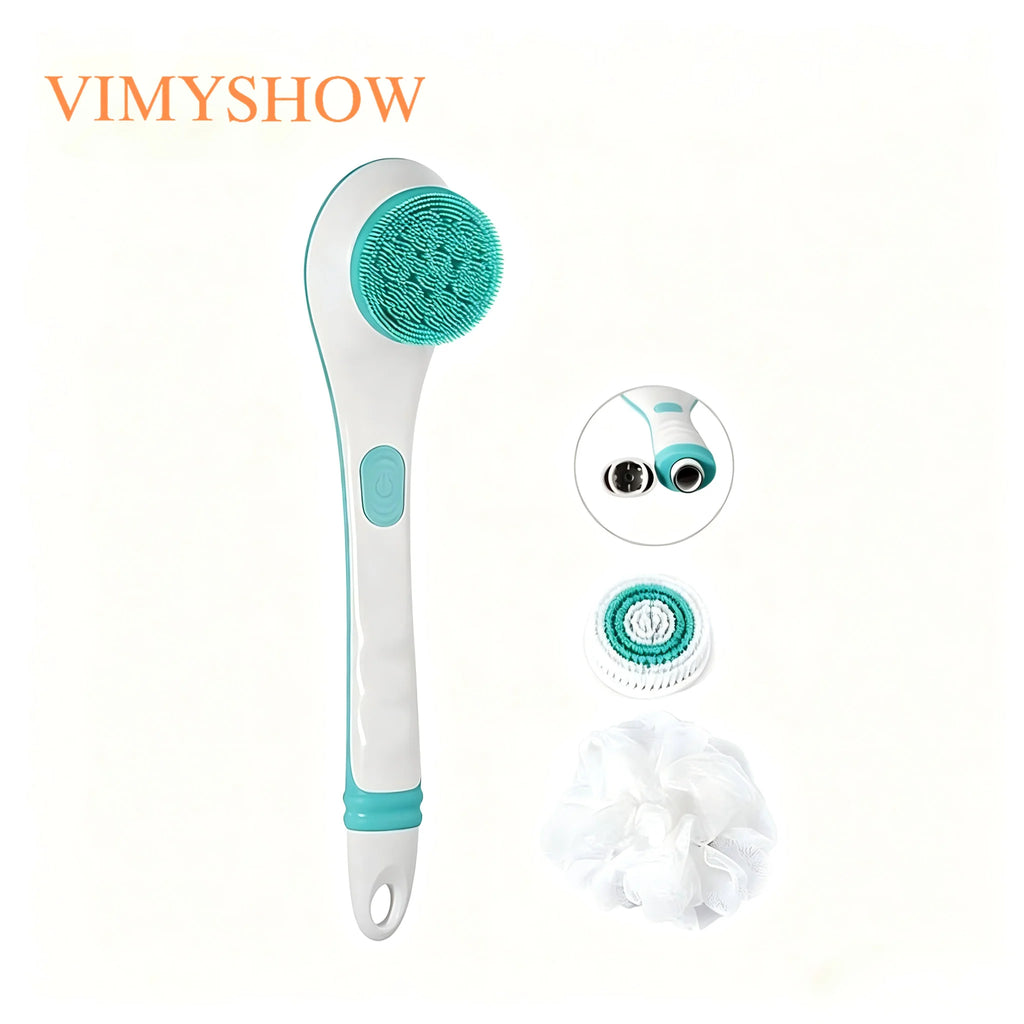 Electric Long Handle Body Brush for Exfoliating and Bathing