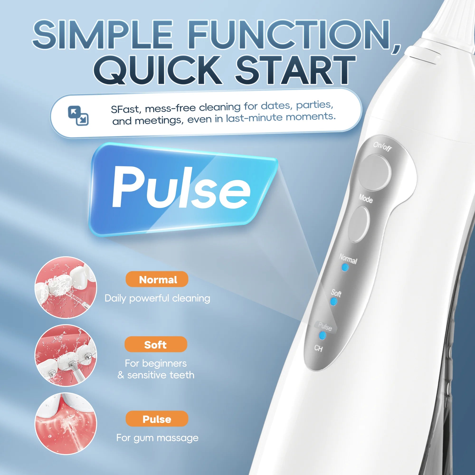 Portable Electric Water Flosser and Sonic Toothbrush Oral Care Kit - 2