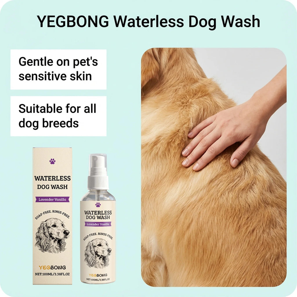 Waterless Dog Shampoo Spray for Quick Cleaning and Odor Removal