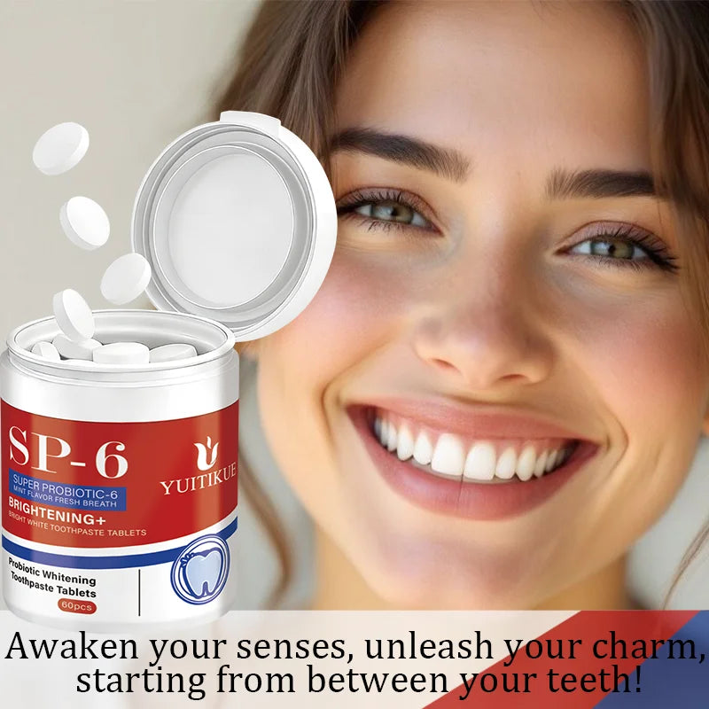 SP-6 Probiotic Toothpaste Tablets Mint Whitening Fresh Breath Care