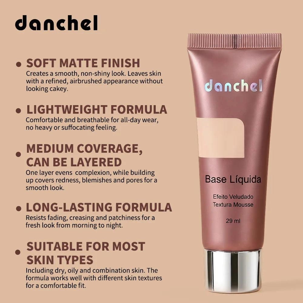 Velvet Matte Liquid Foundation for All-Day Wear - 3